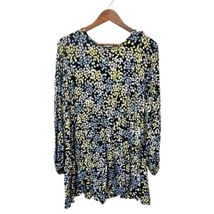 H&M Floral Long Sleeve Dress size large